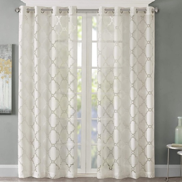 Madison Park Other - Madison Park Eden Ivory Sheer Curtain 50x84 Madison Park Other - Madison Park Eden Ivory Sheer Curtain 50x84